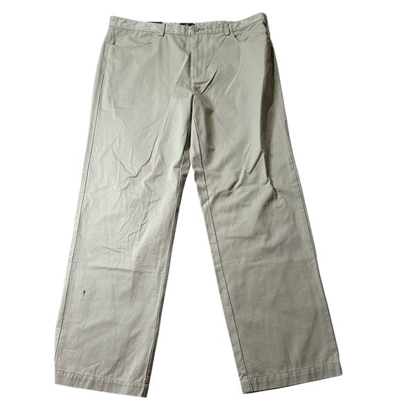 Calvin Klein Tan Chinos Classic Fit Cotton khaki pants Size 38 X 30 NEW - Picture 1 of 6